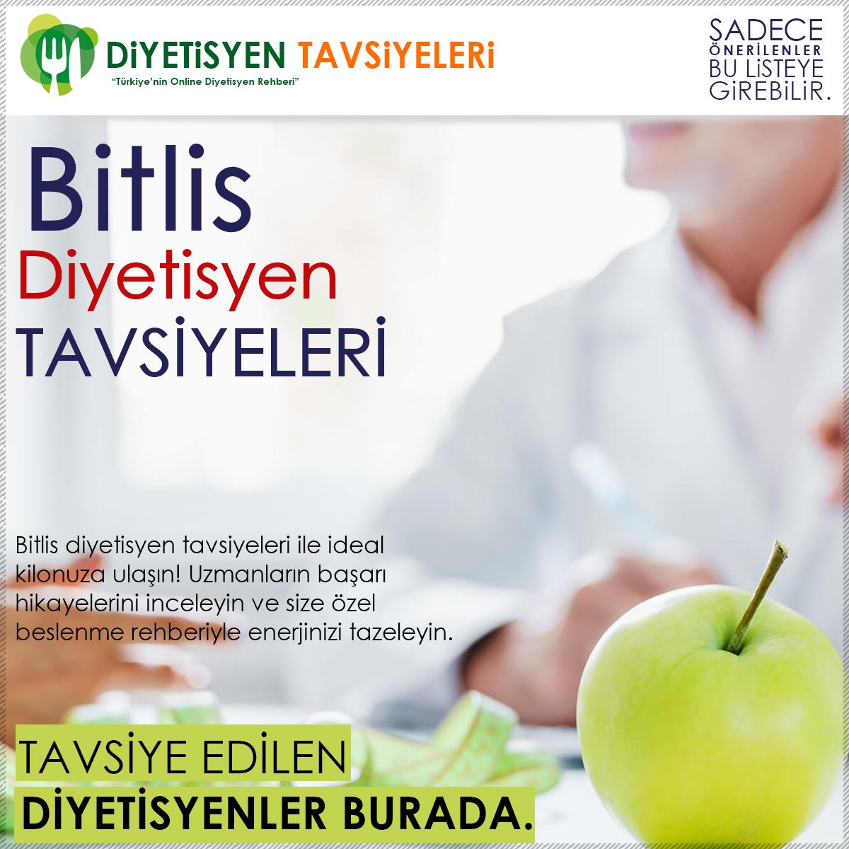 Bitlis Diyetisyen Tavsiyeleri