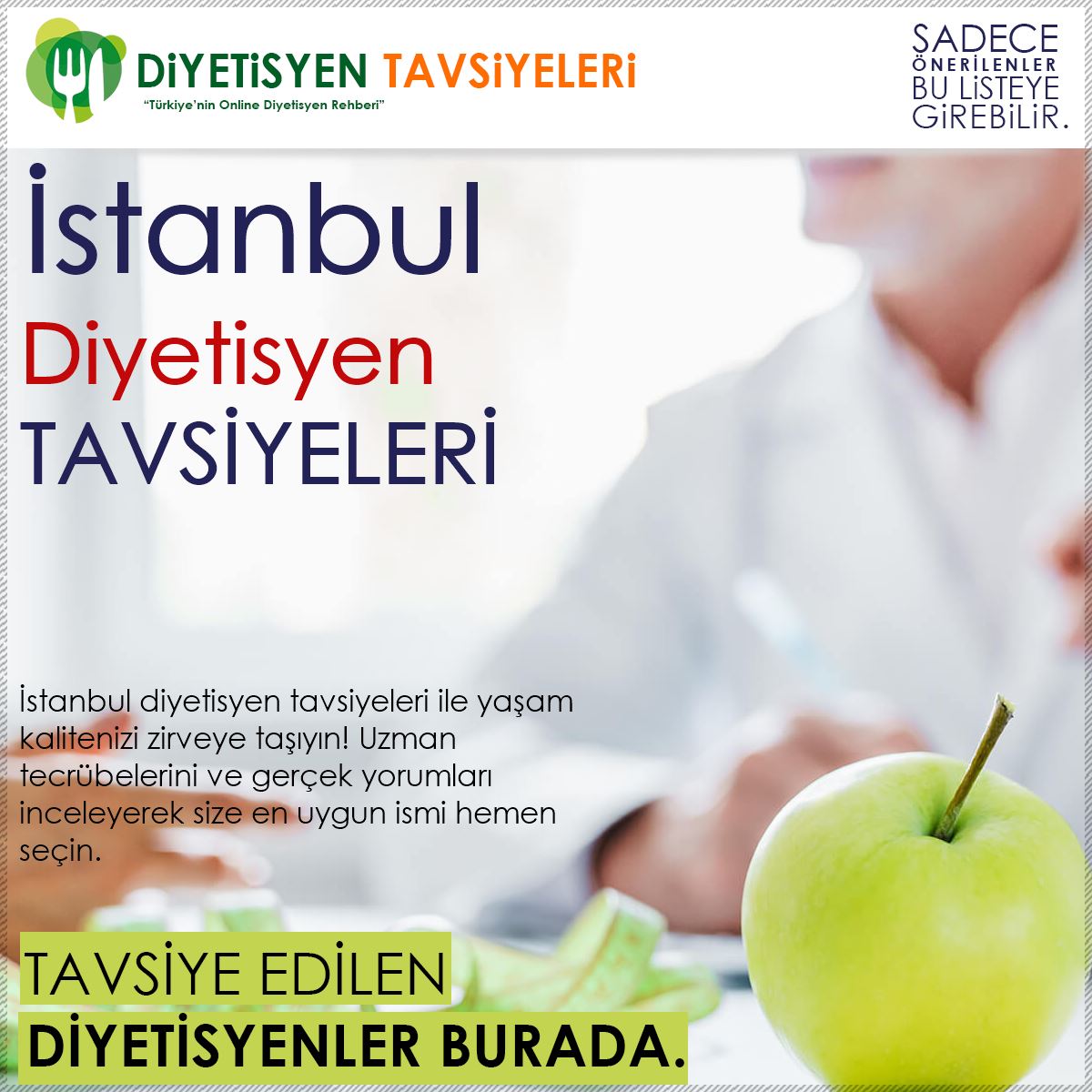 İstanbul Diyetisyen Tavsiyeleri