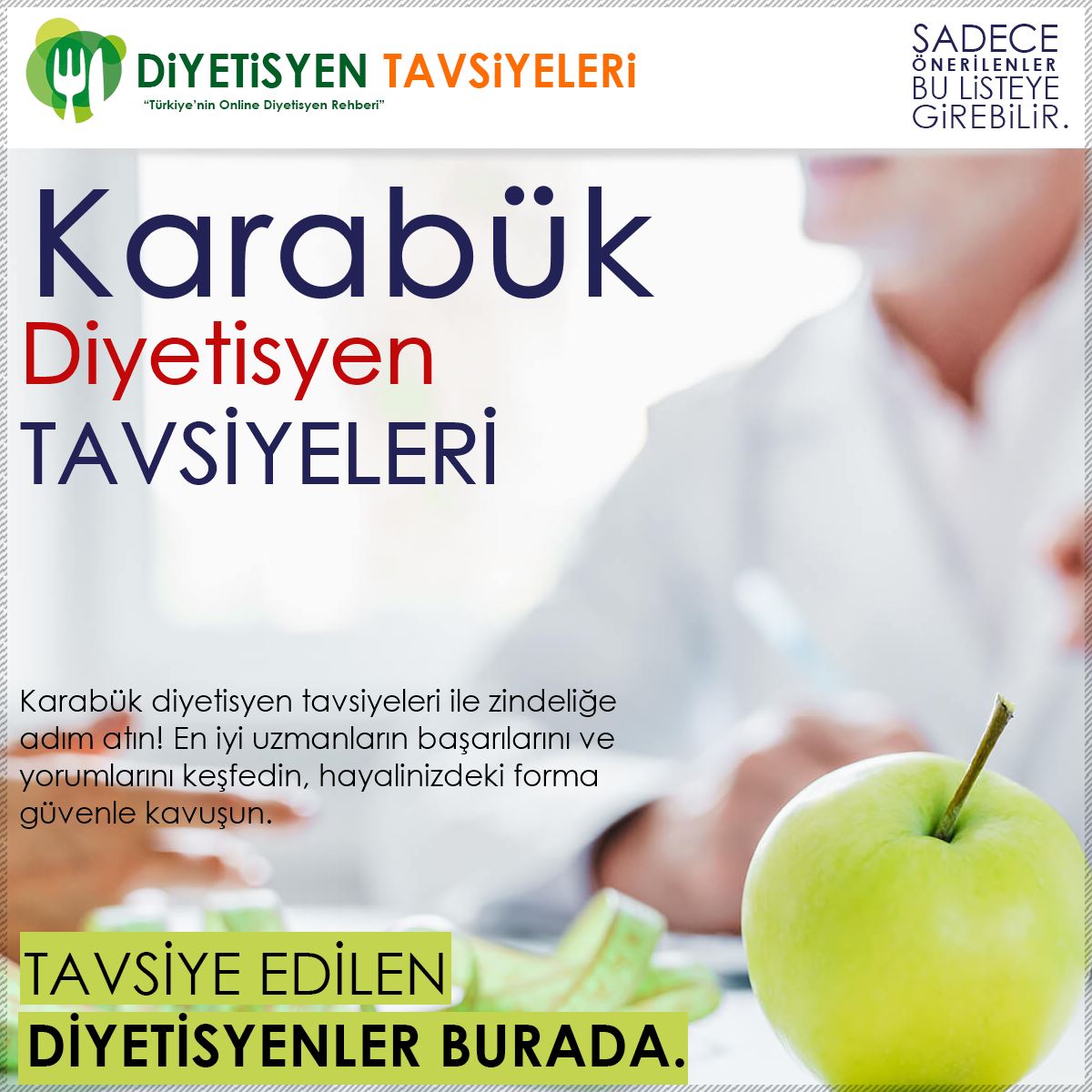 Karabük Diyetisyen Tavsiyeleri