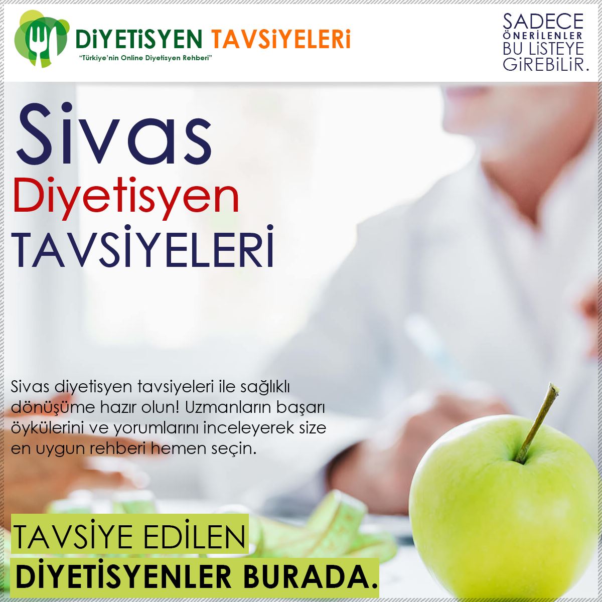 Sivas Diyetisyen Tavsiyeleri