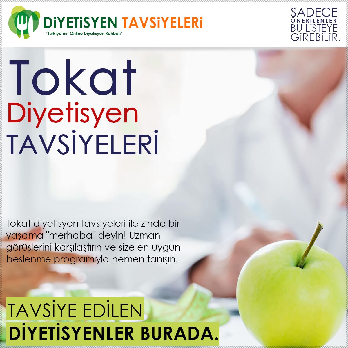 Tokat Diyetisyen Tavsiyeleri