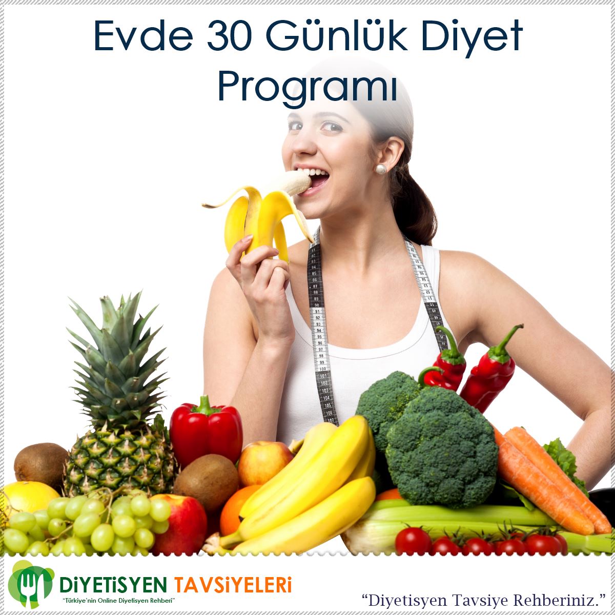 Evde 30 Günlük Diyet Programı : Kapak Görseli